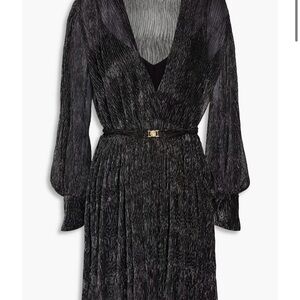 Elegant Black Pleated Dress sparkly